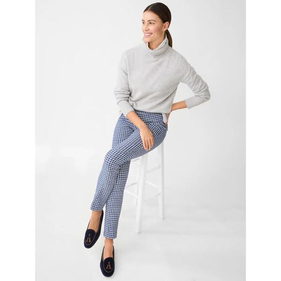 J. McLaughlin Women's Blue/Brown Printed Masie Pull-On Ankle Pant Size 4 or S - Picture 1 of 7